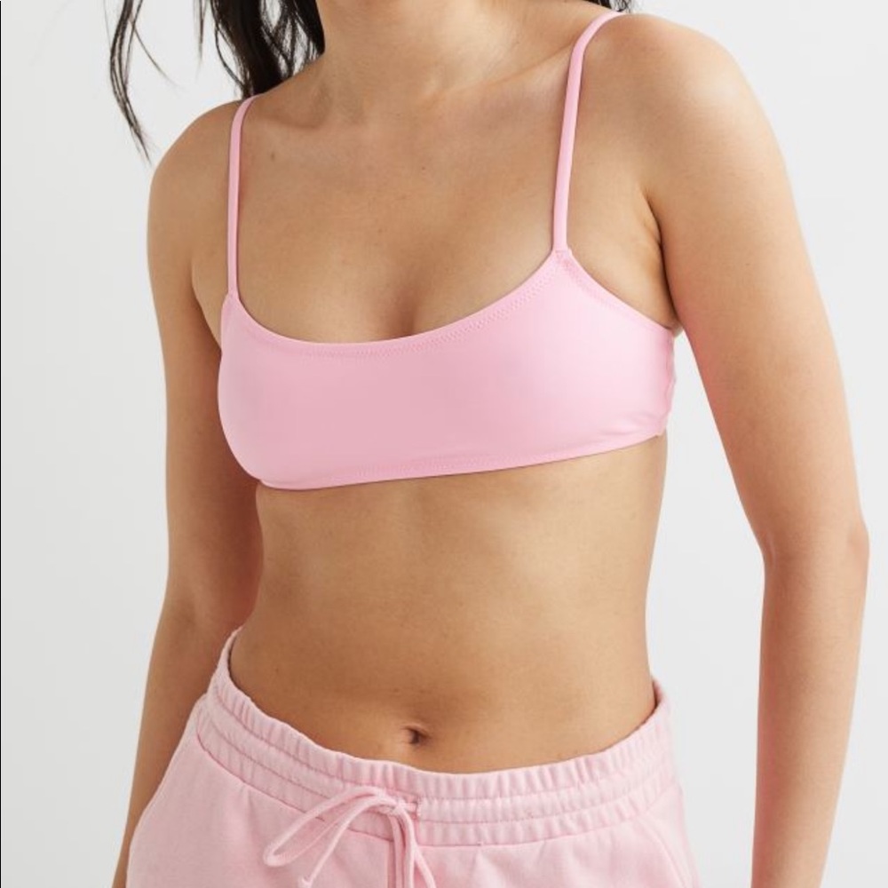 H&M Baby Pink Tiny Top Swim Top